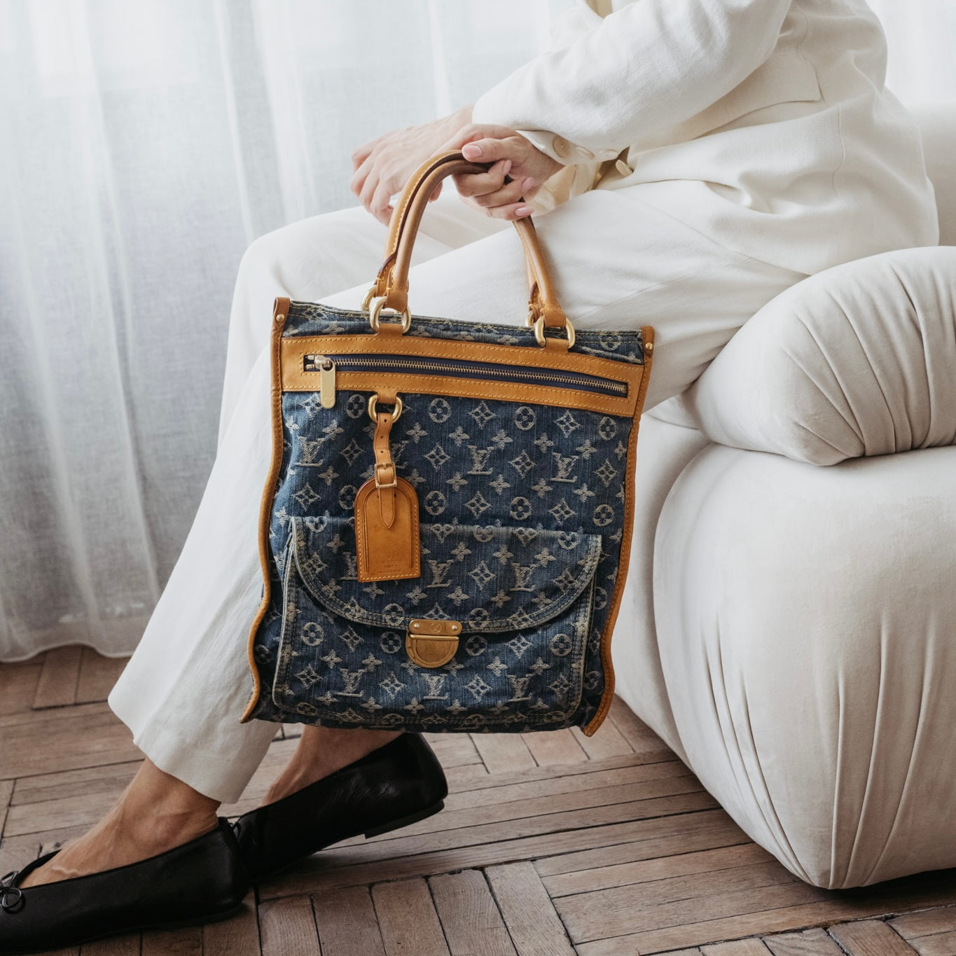 Louis Vuitton vintage denim tas