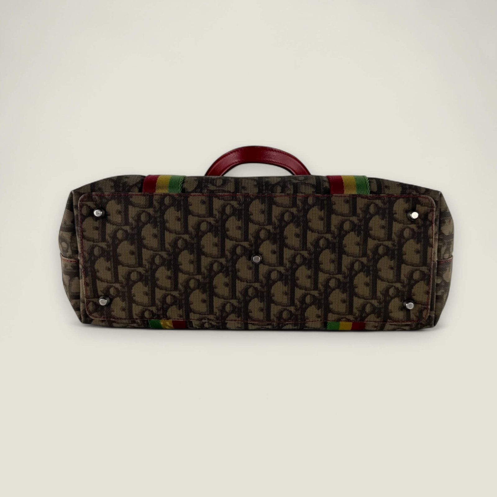 bottom Christian Dior Rasta trotter tote bag