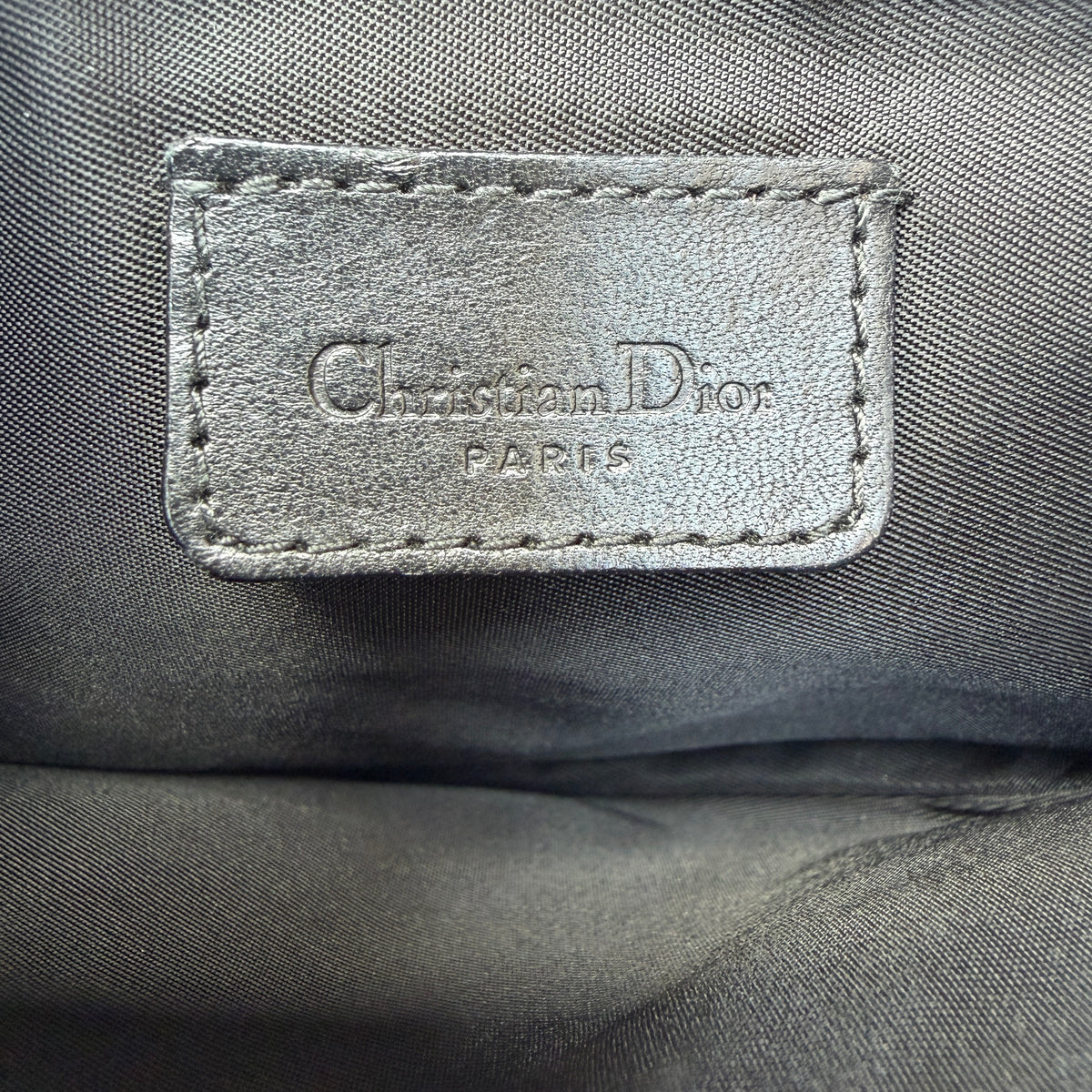 Originele Dior Saddle bag mini zwart binnenkant
