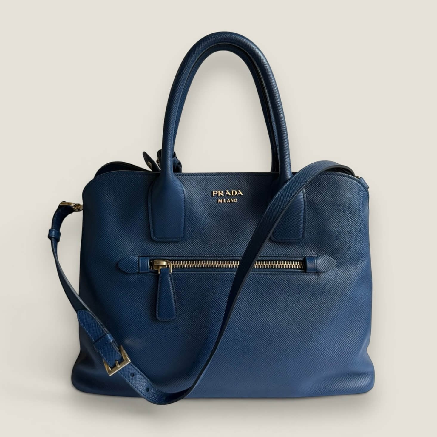 Prada Saffiano Cuir Open Promenade Satchel