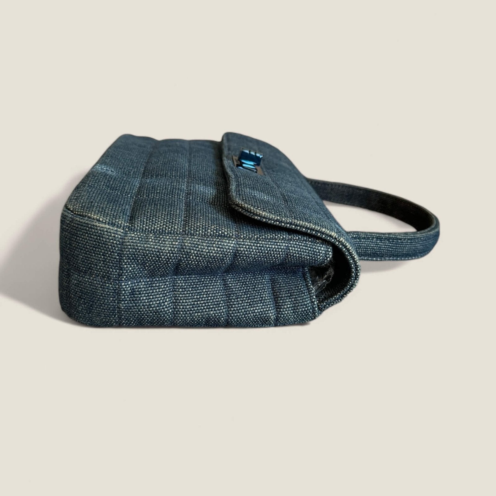 Pre-loved Chanel bag denim fabric