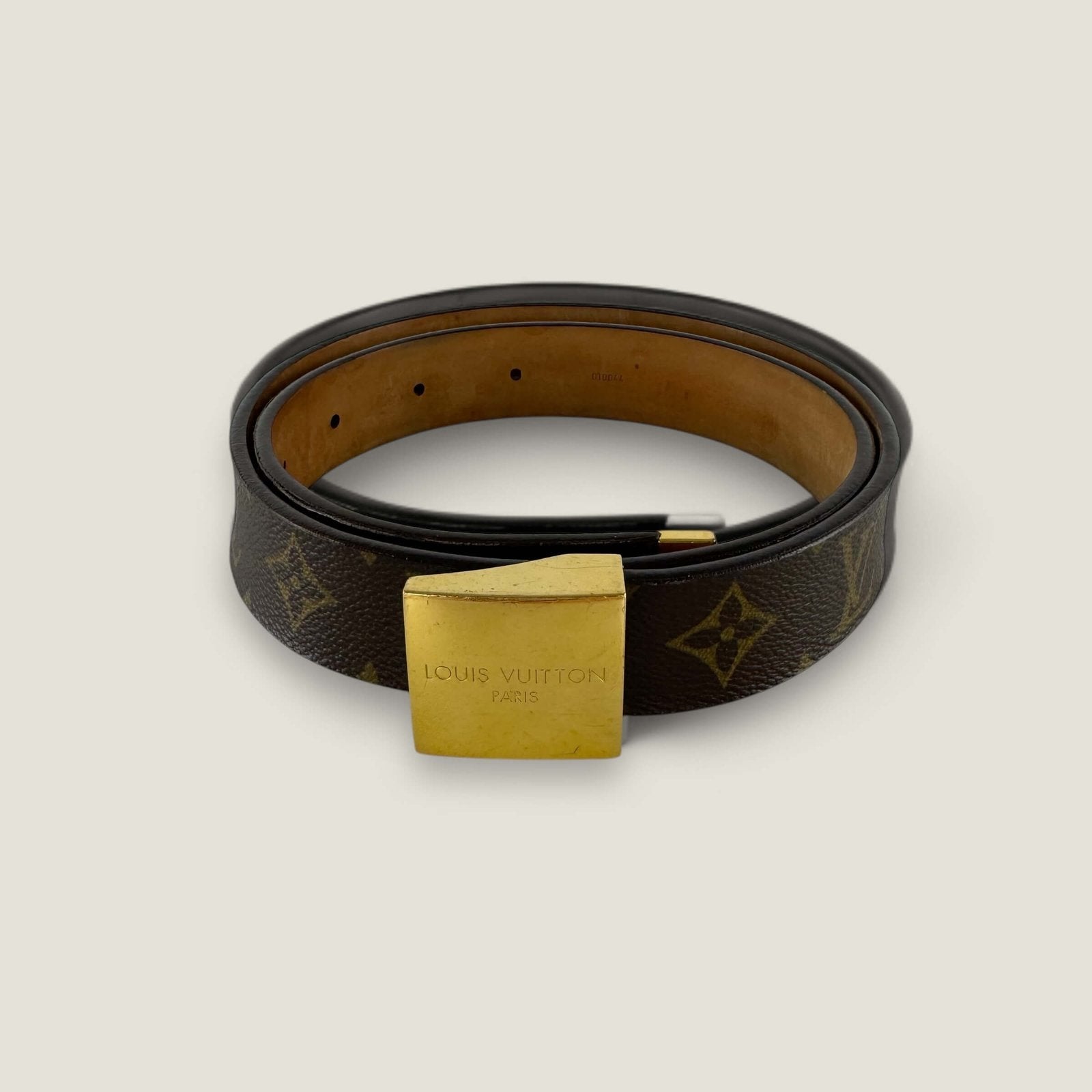 Pre-loved Louis Vuitton monogram canvas leather belt