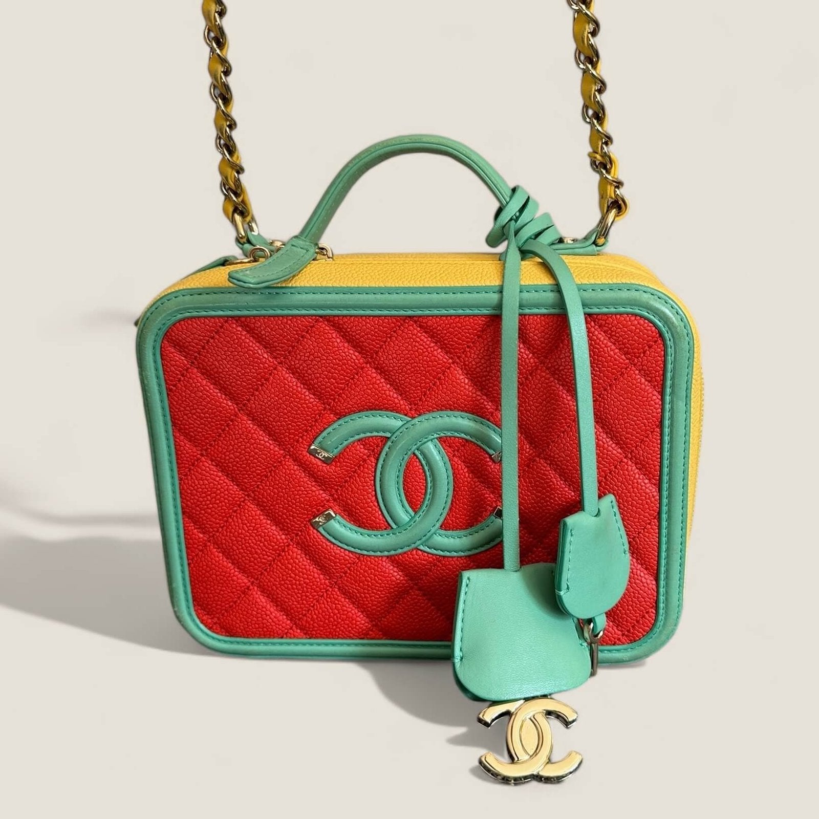 Pre-owned Chanel limited edition vanity bag multicolor caviar leather