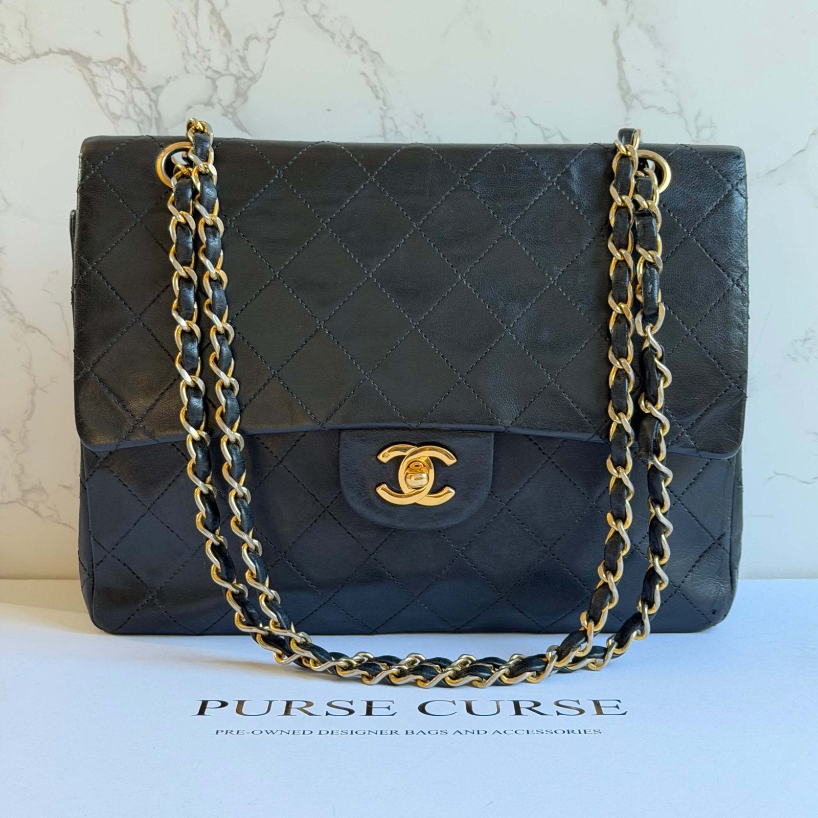 Pre-owned Chanel tall medium classic flap bag