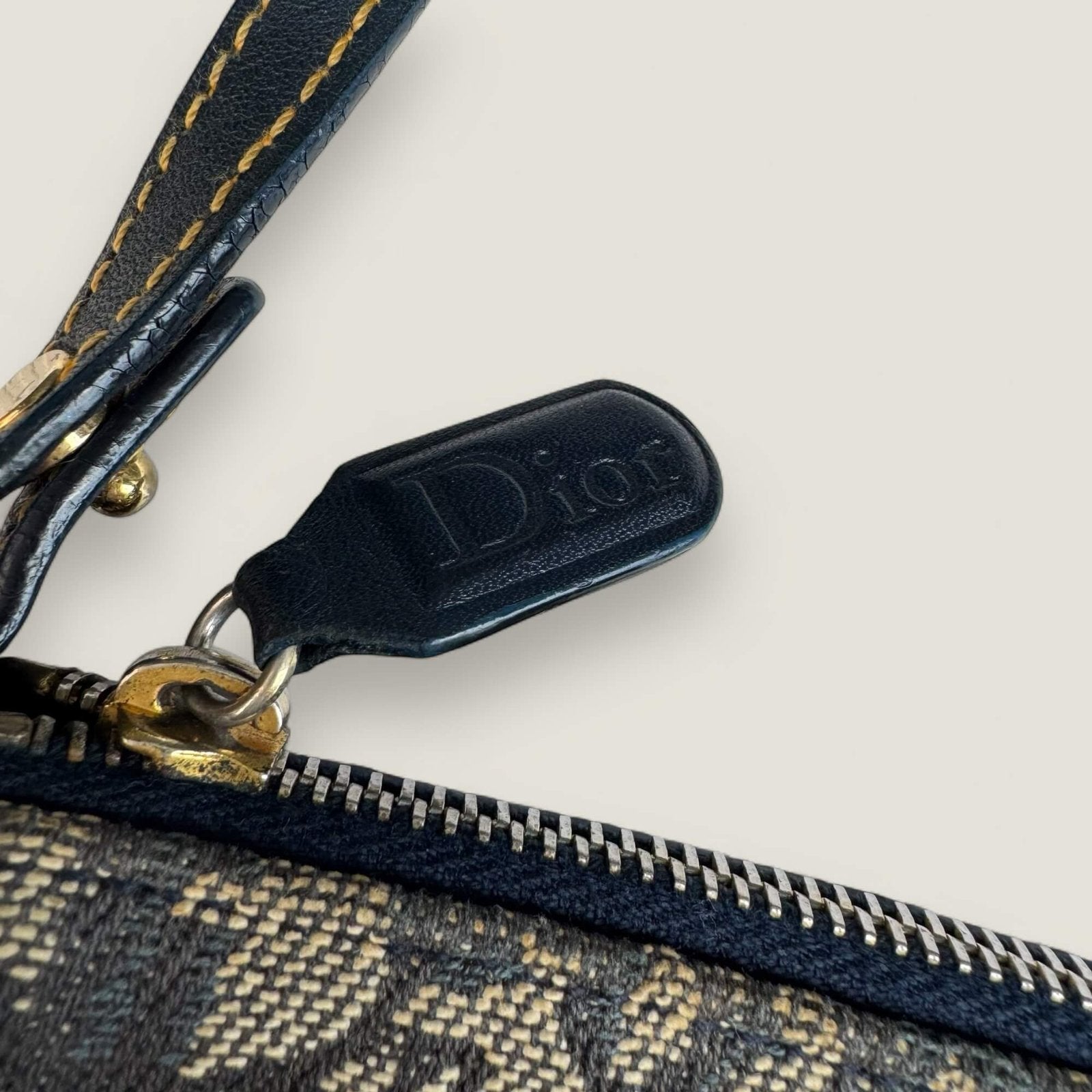 Pre-owned Dior Saddle Bag Navy