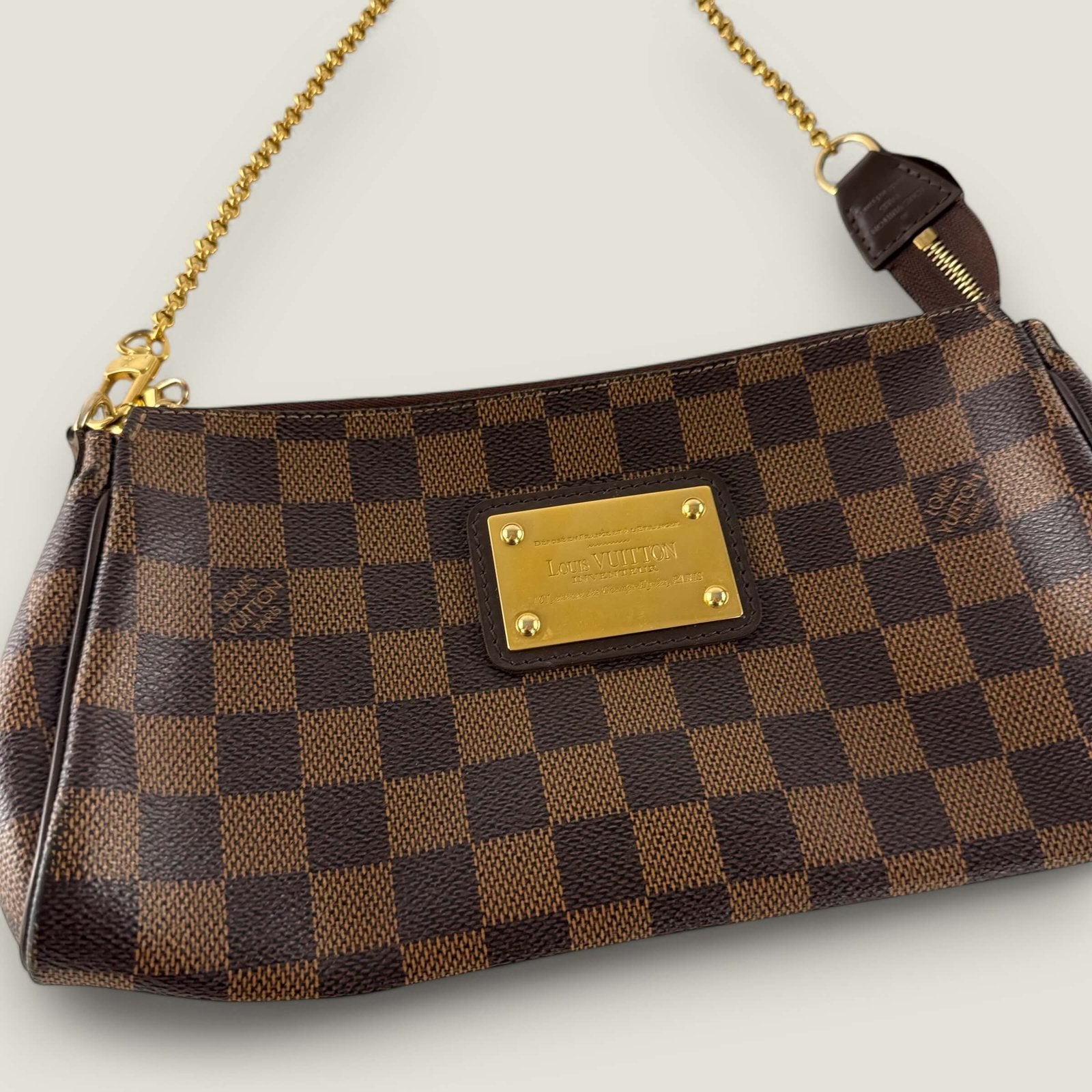 Pre-owned Louis Vuitton Eva clutch Damier Ebene