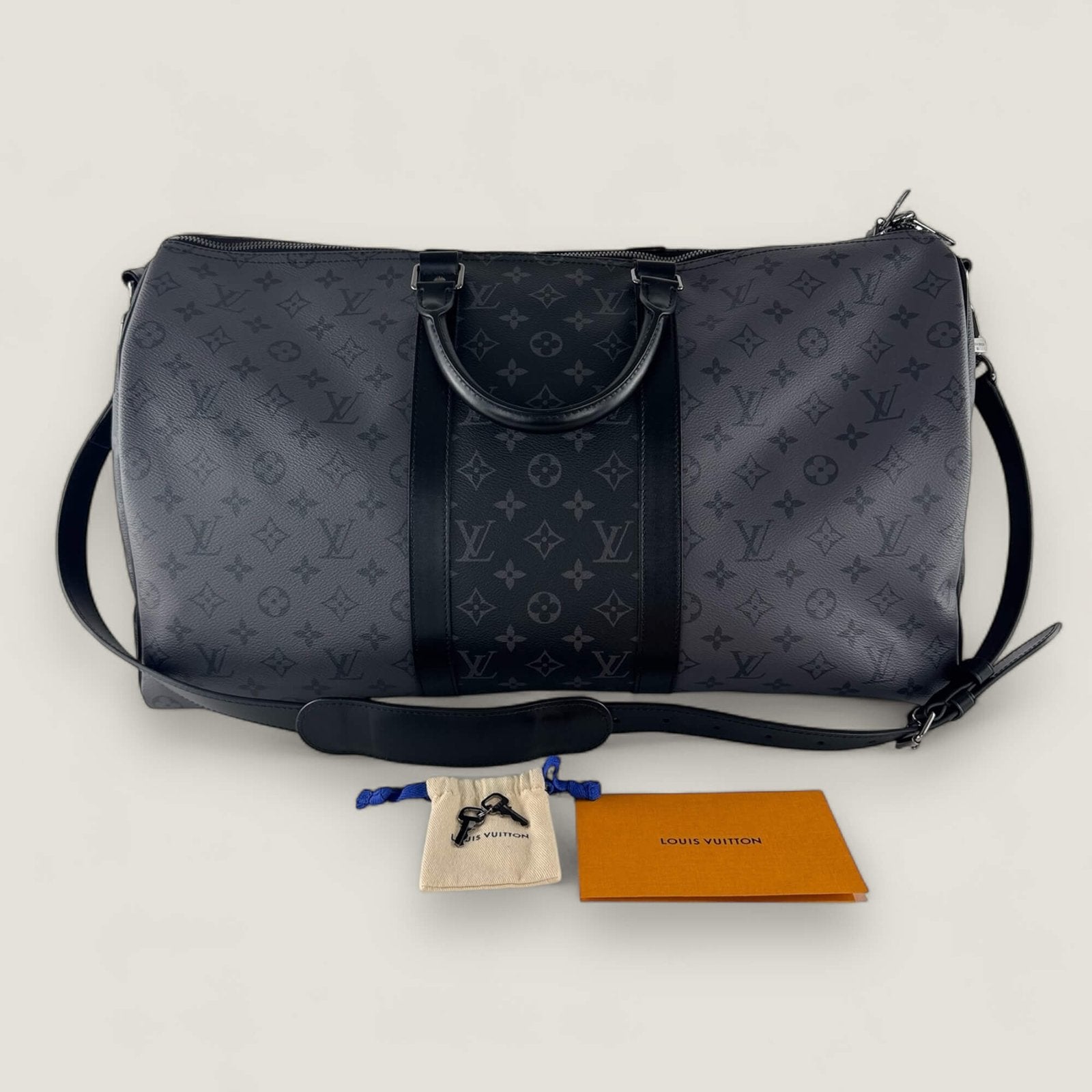 Pre-owned Louis Vuitton Keepall 50 with accessories