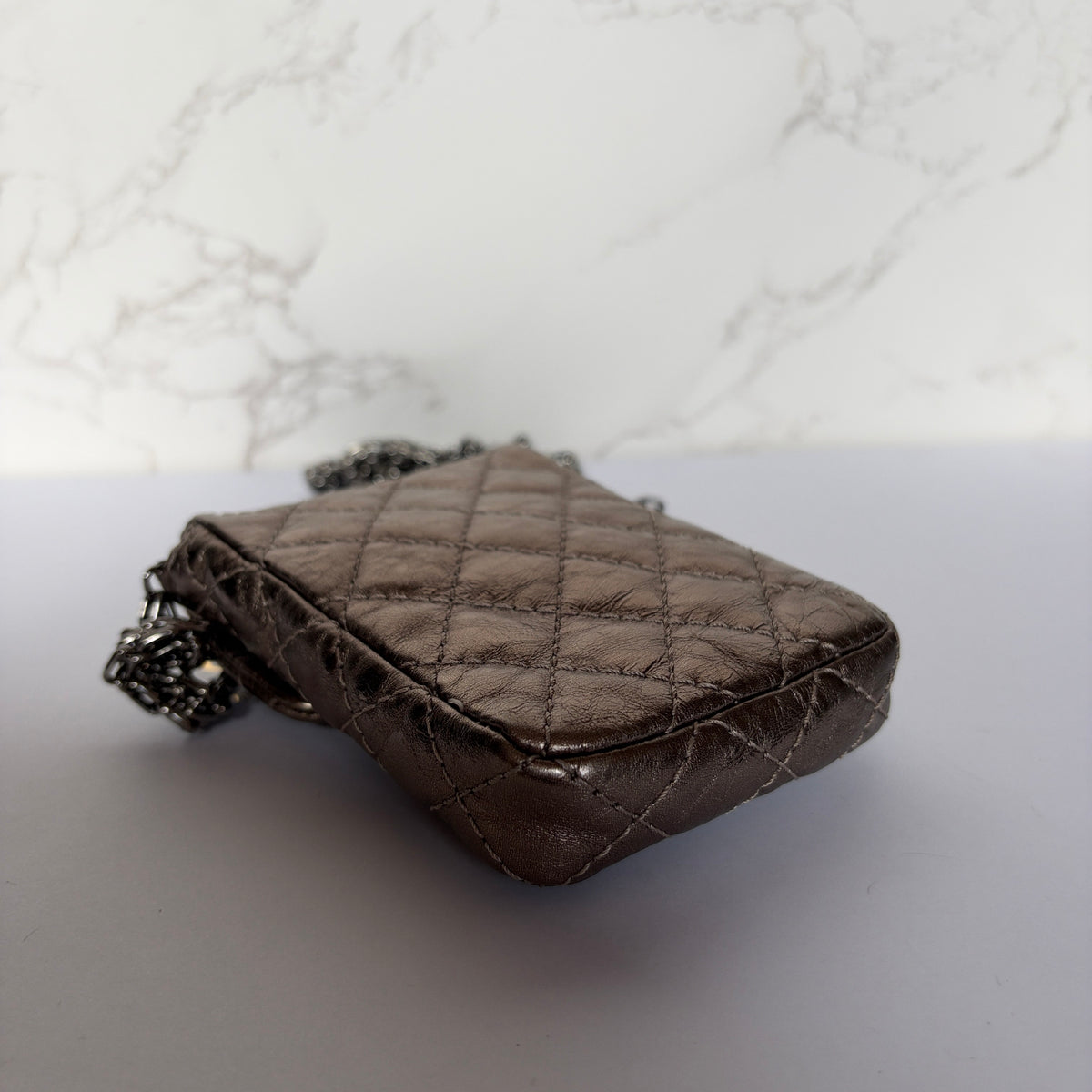 Pre-owned mini Chanel 2.55 flap bronze 