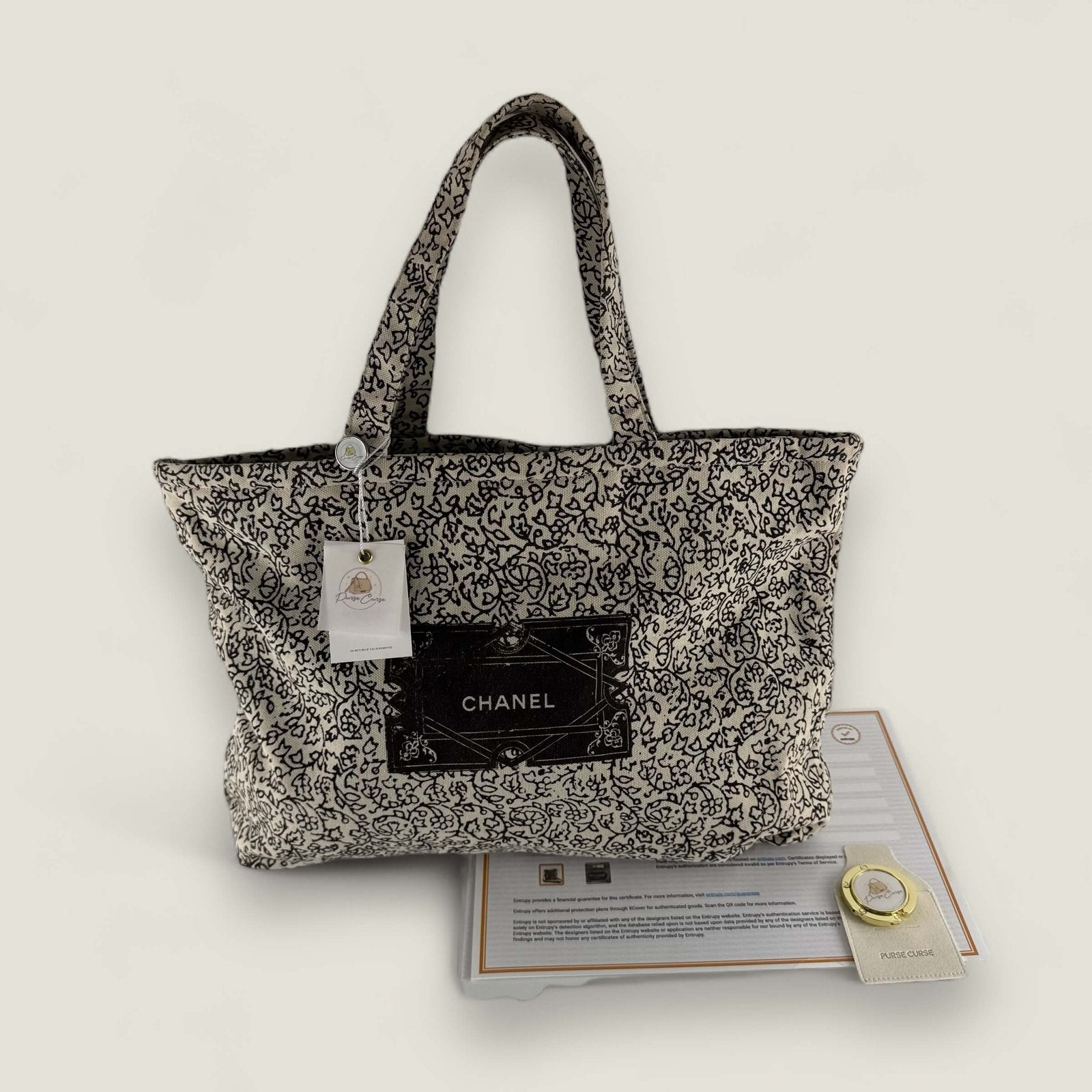 Purse Curse pre-owned Chanel tote Entrupy certificaat