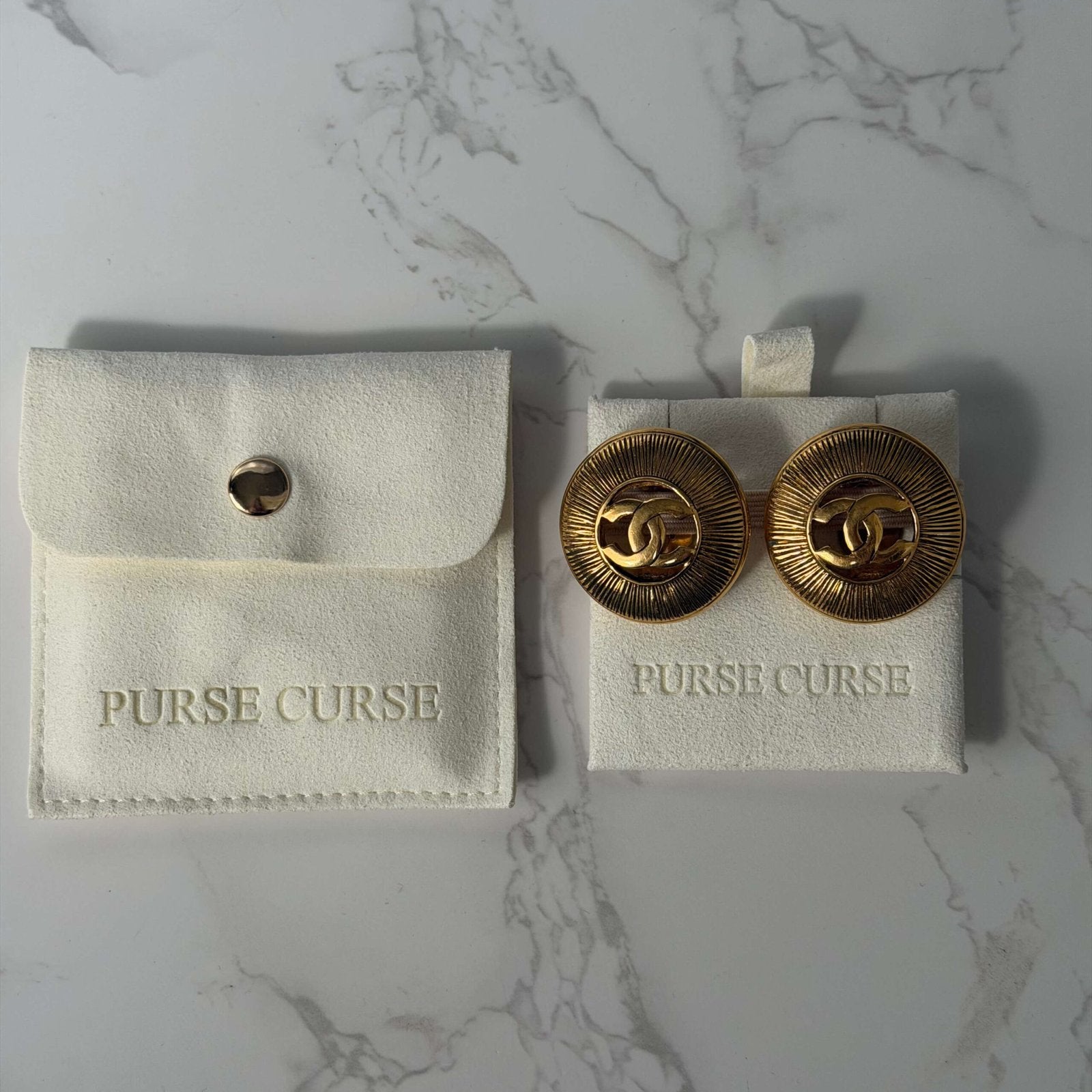 Purse Curse pre-owned earrings clip on