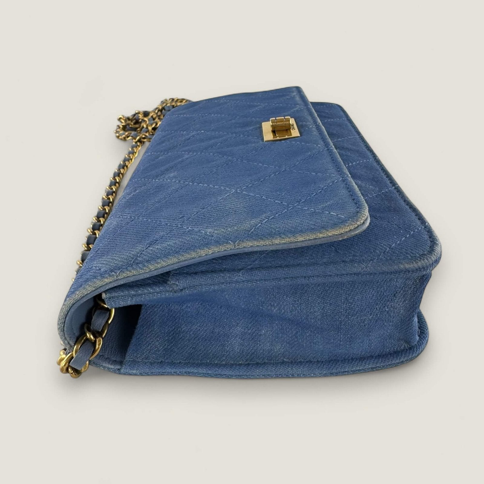 pre-owned Chanel WOC denim