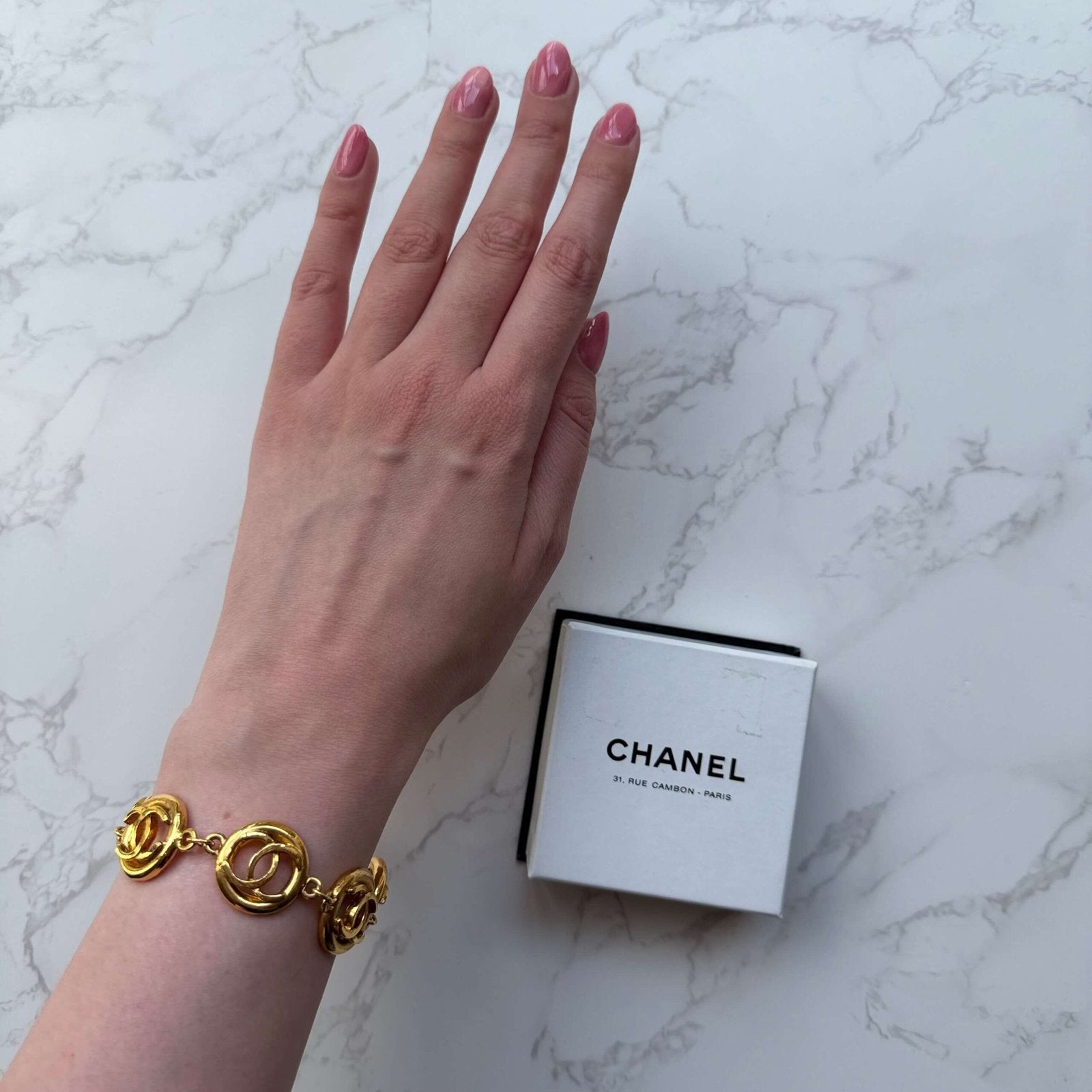 Tweedehands Chanel vintage armband 24k verguld