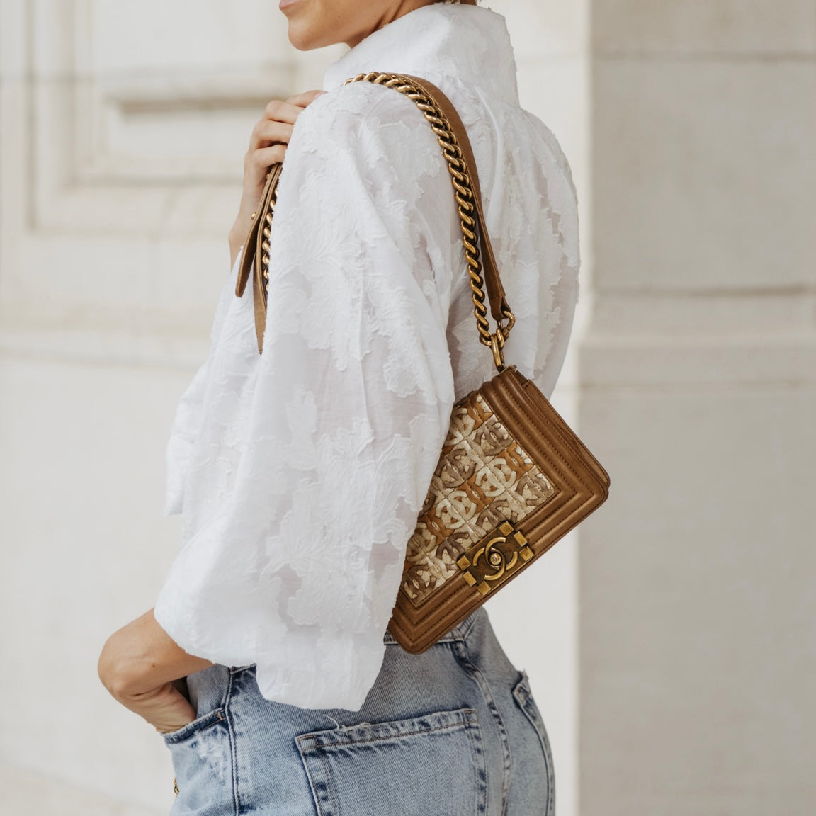 Tweedehands Chanel boy bag zeldzaam