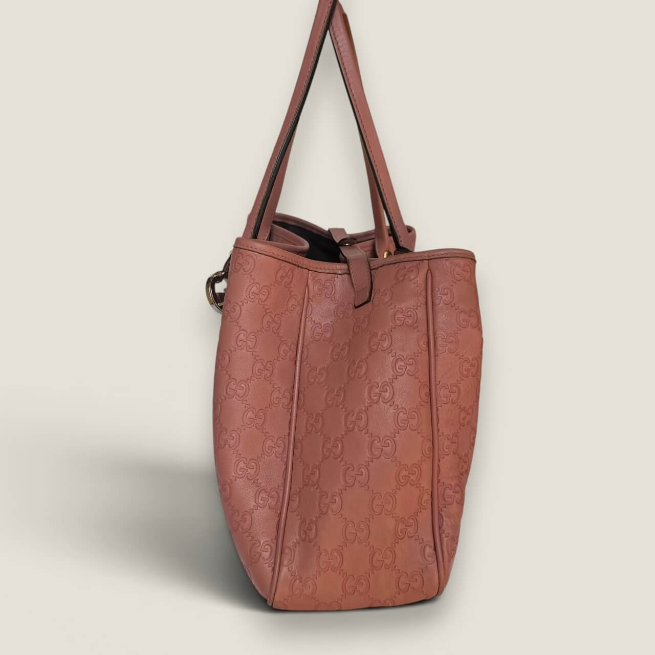 Zijkant Gucci Guccissima Twins tote bag