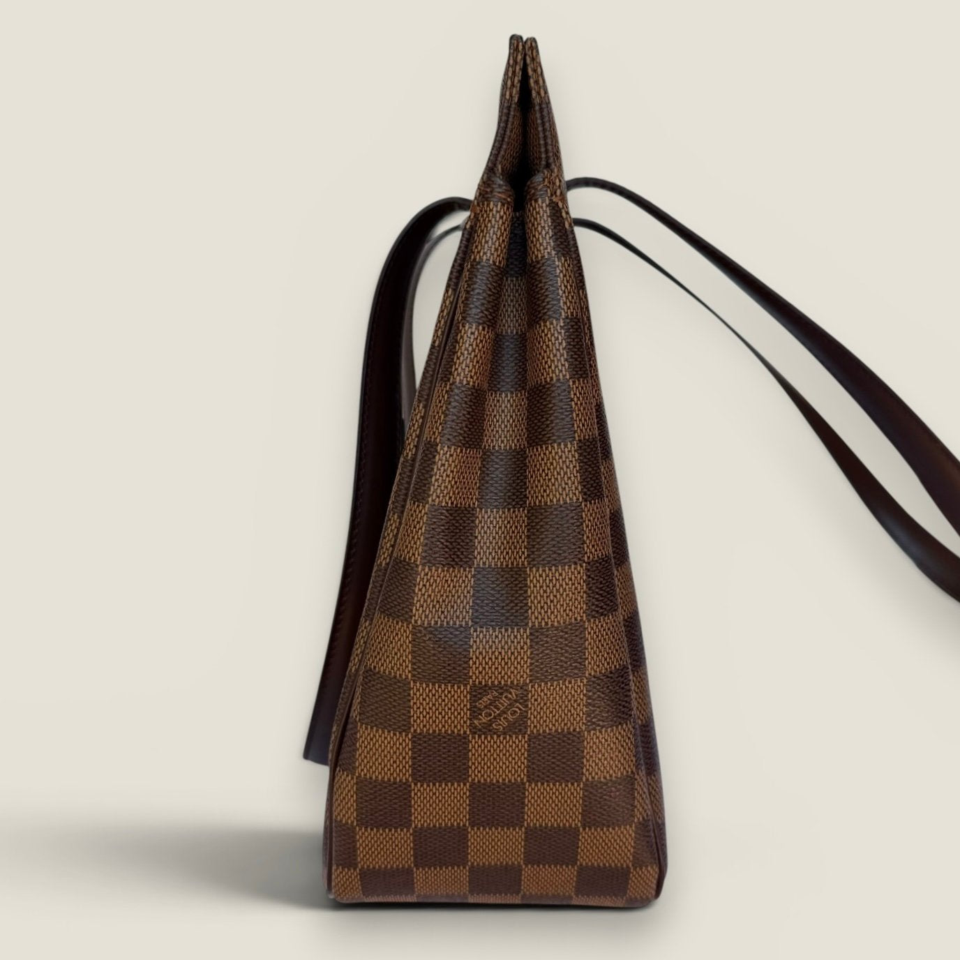 Zijkant Louis Vuitton Parioli PM Damier Ebene