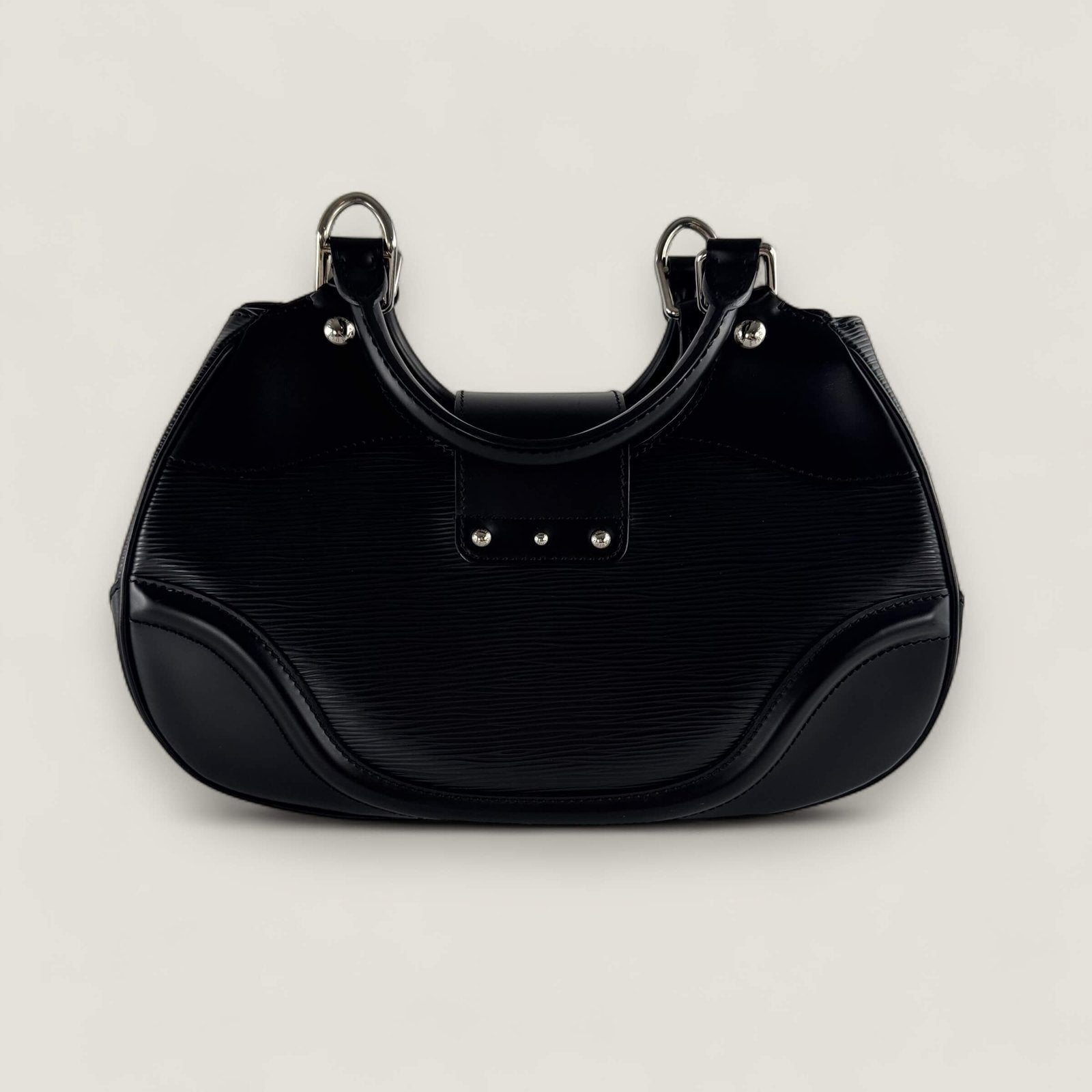 authentieke Louis Vuitton sac Montaigne epi leer zwart