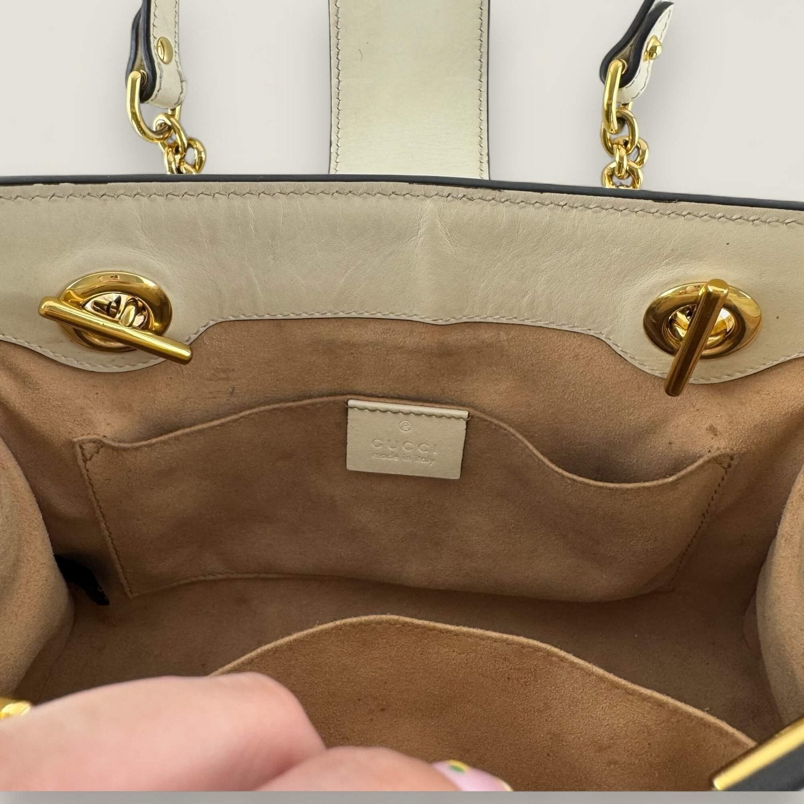 binnenkant originele Gucci tote