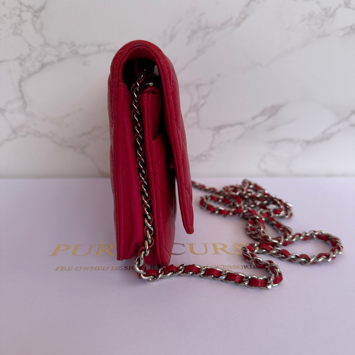 echte gebruikte Chanel wallet on chain