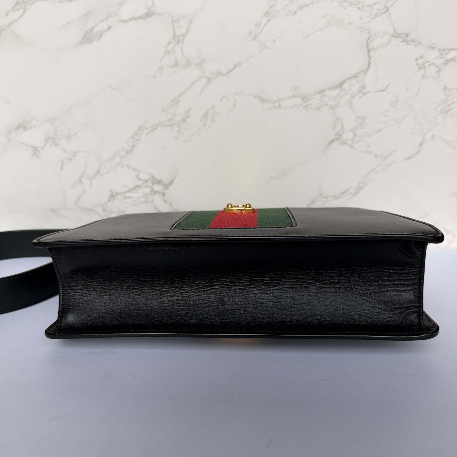 Bottom of the Gucci pre-owned Small Sylvie leather shoulder bag