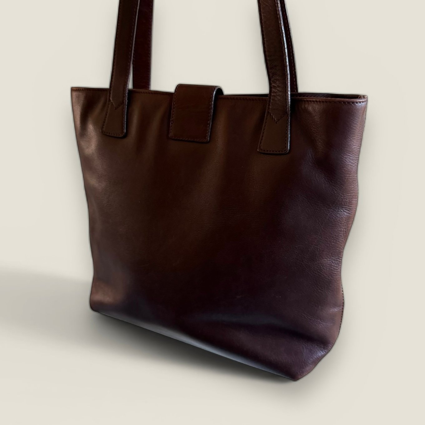 original Chanel vintage lambskin bag brown