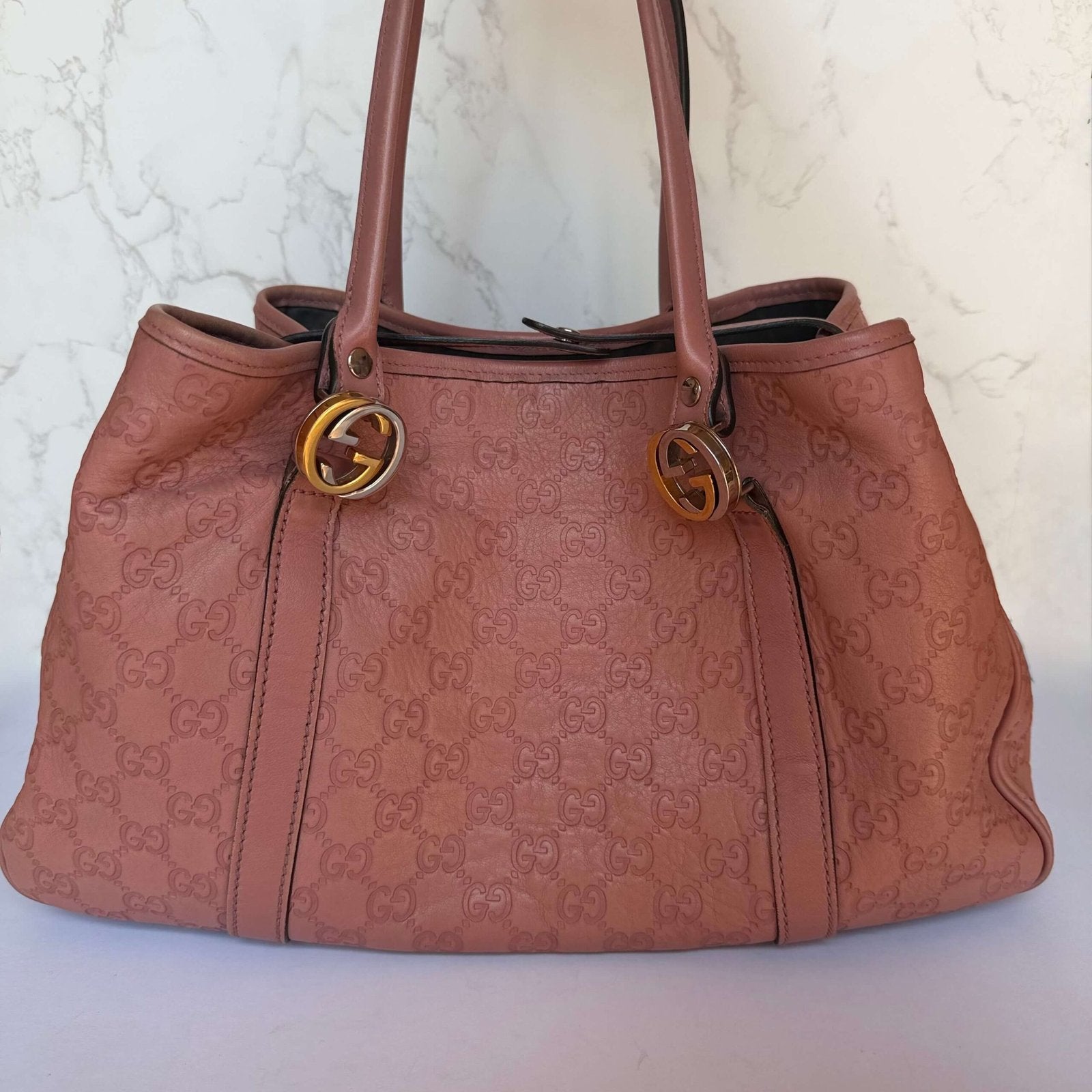 pre-owned Gucci handtas leer kopen