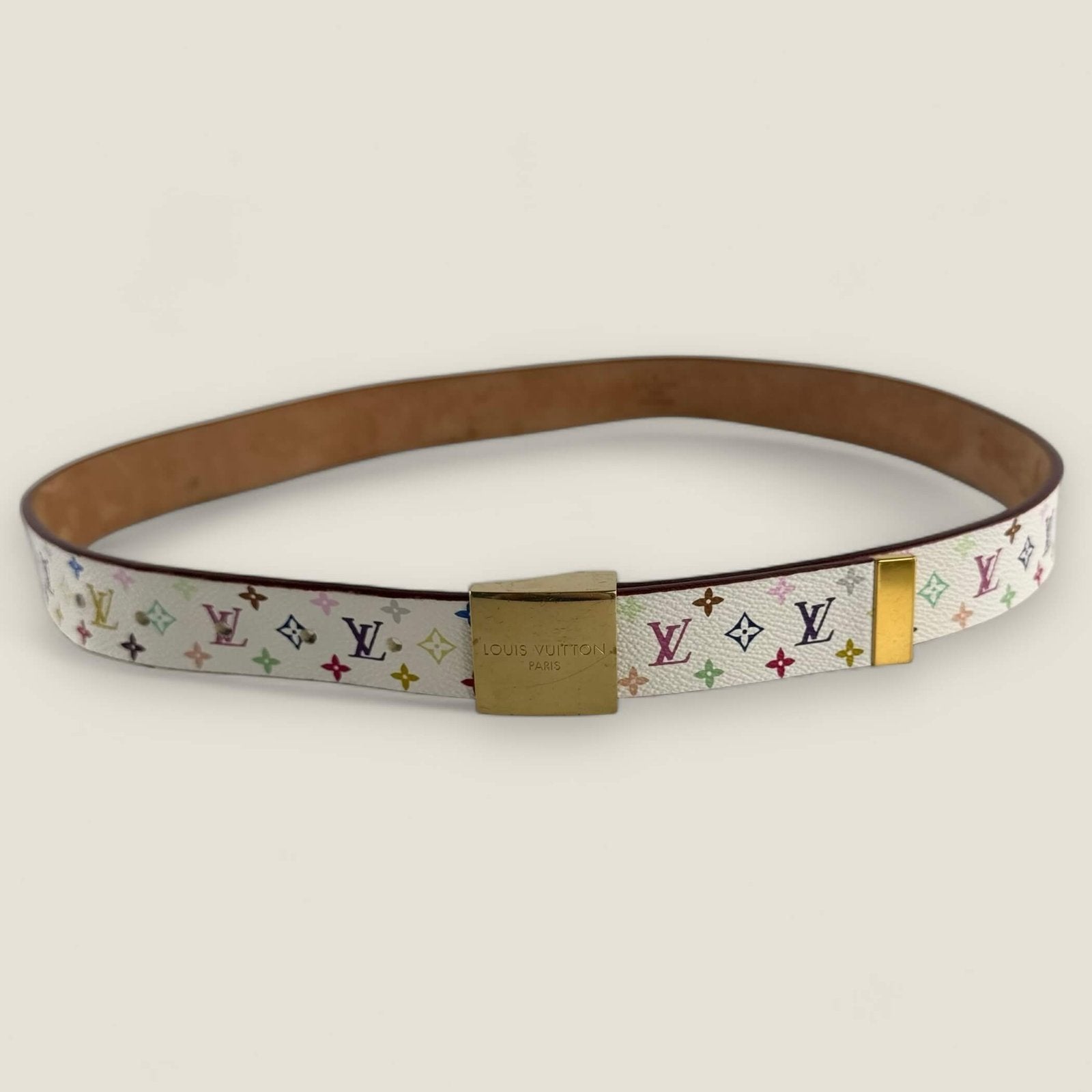 pre-owned designer riem Louis Vuitton multicolor