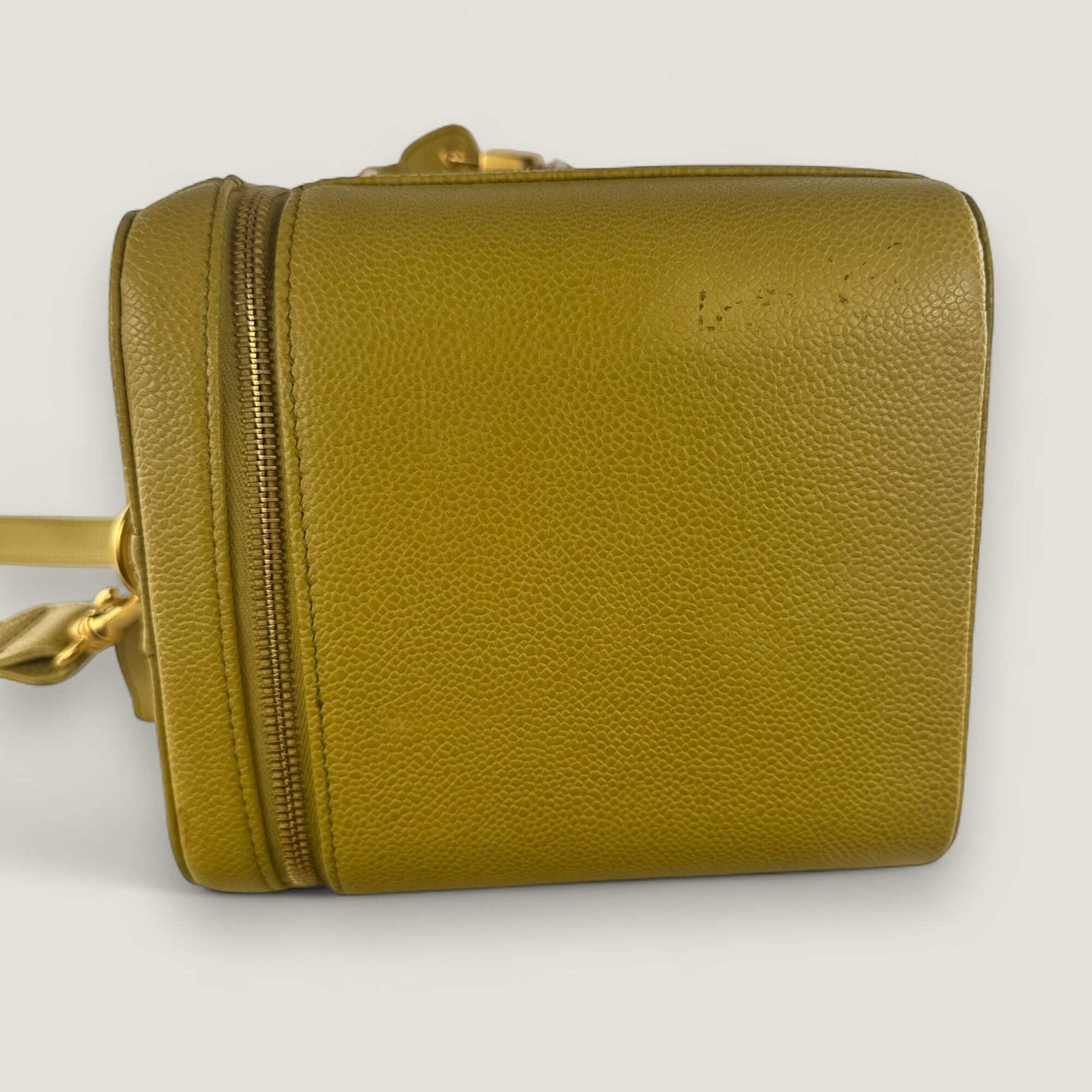 pre-loved Chanel caviar leather side