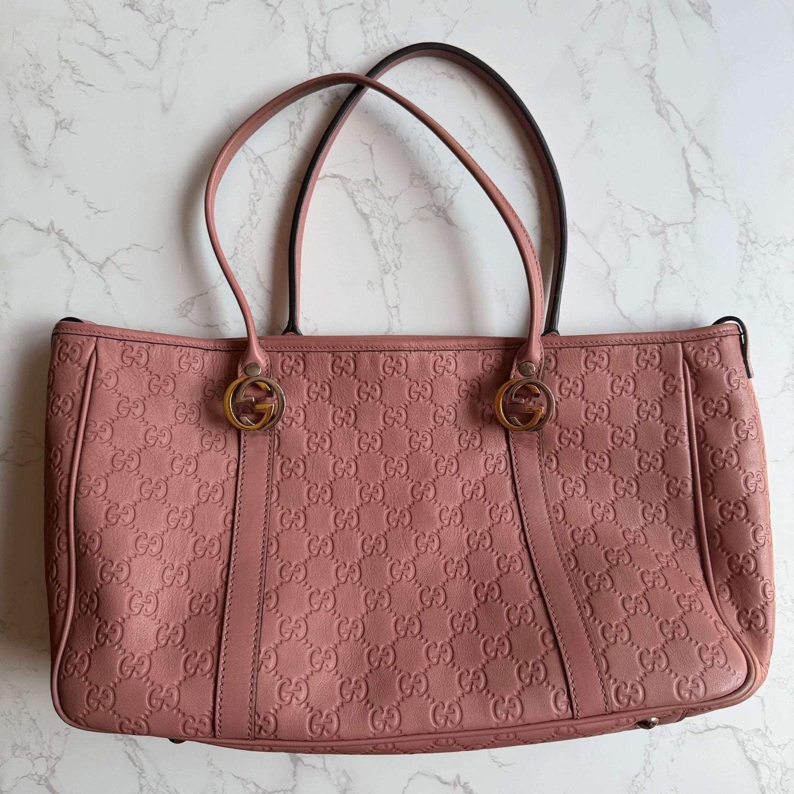 roze Gucci handtas tweedehands
