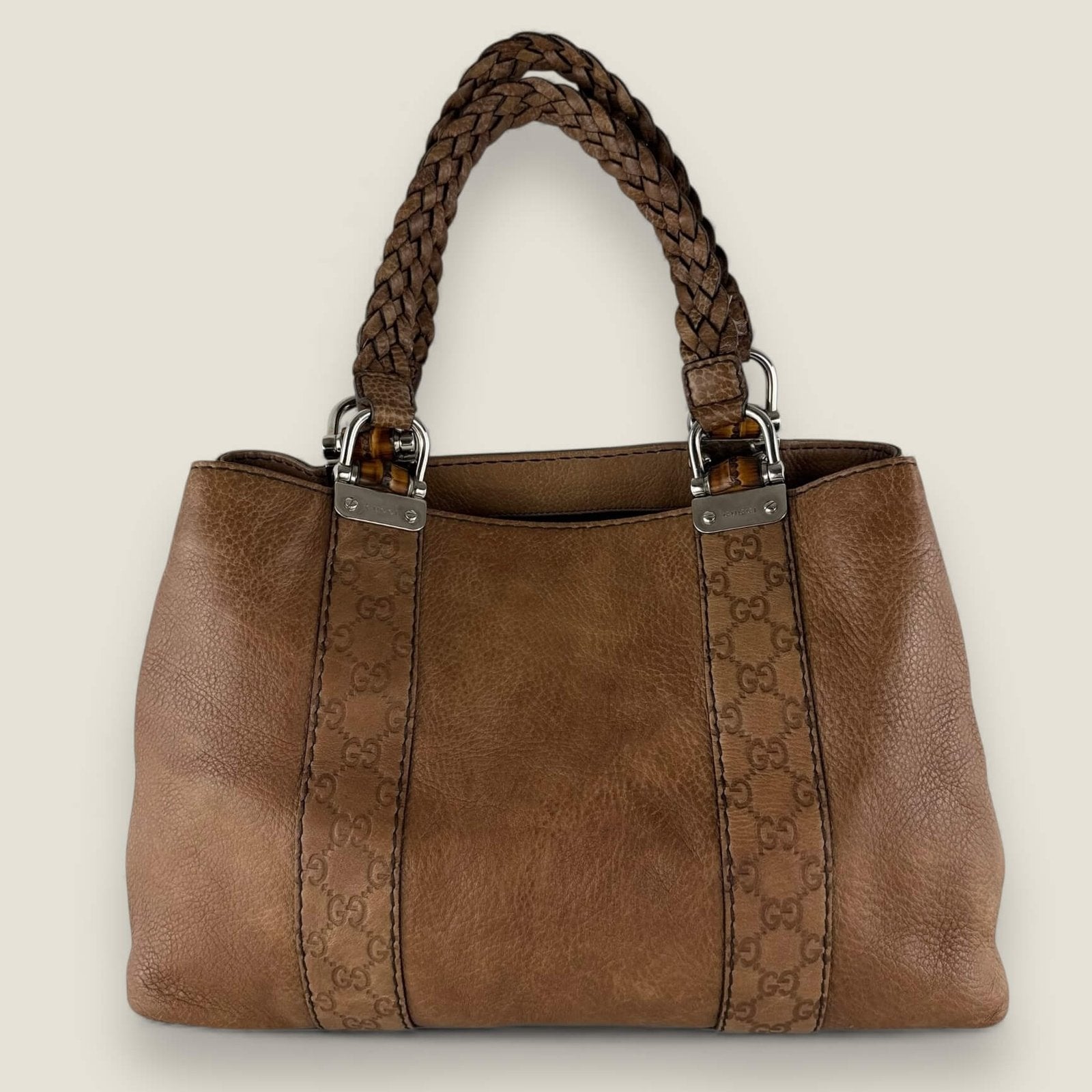 tweedehands Gucci leren Bamboo Libeccio