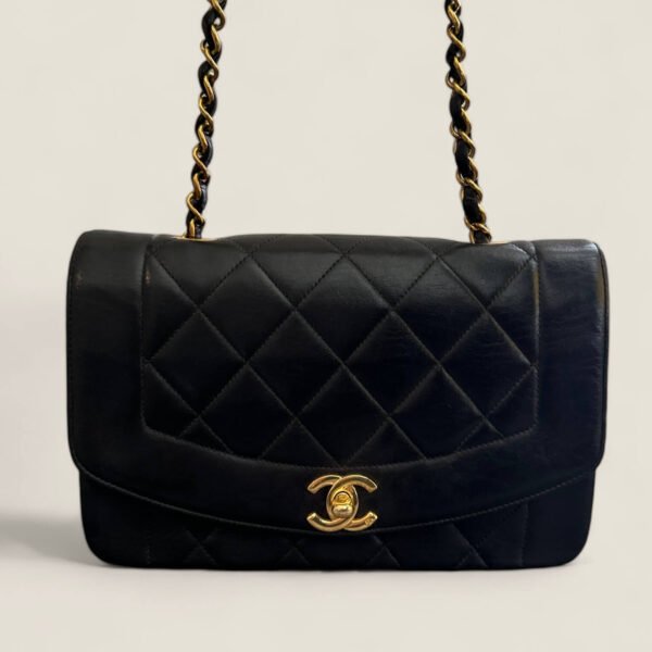 Chanel Diana small 1994:1996 lambskin 24k goldplated hardware