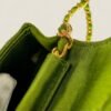 Chanel micro mini bag on chain green