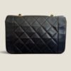 Chanel preloved small Diana black lambskin 24k goldplated hardware