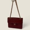 Pre-owned Chanel medium classic flap bag rood lamsleer