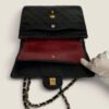 Vintage Chanel shoulderbag burgundy lining lipstick compartment