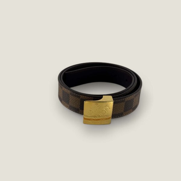 Louis Vuitton pre-owned designer belt size 85-34 damier ebene canvas