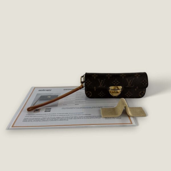 Purse Curse pre-owned Louis Vuitton brillenhouder met Entrupy certificaat