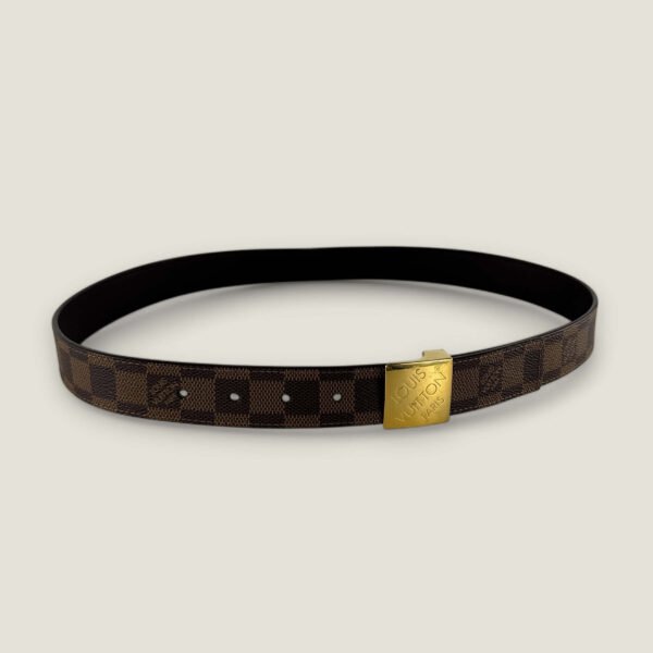 Tweedehands Louis Vuitton riem canvas damier ebene