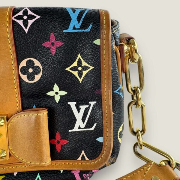 Vintage Louis Vuitton x Takashi Murakami black multicolor canvas