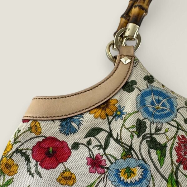 Gucci Bamboo Floral Flora print handbag