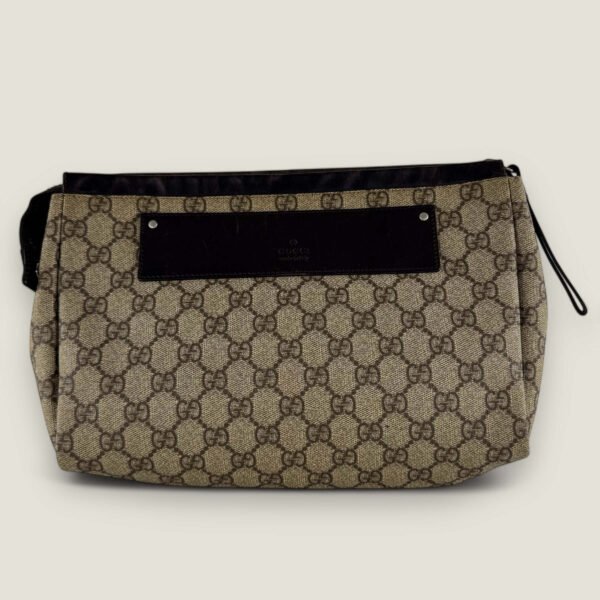 Pre-owned Gucci GG supreme clutch