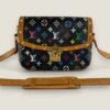 Pre-owned Louis Vuitton x Takashi Murakami black multicolor monogram canvas Sologne