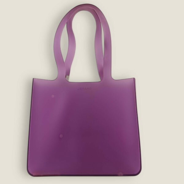 Preloved Chanel Jelly Rubber tote purple