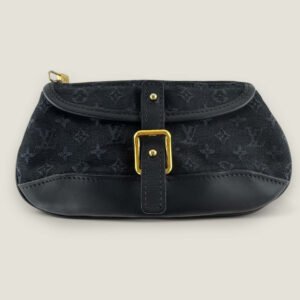 Tweedehands Louis Vuitton mini Lin monogram Anne Sophie clutch blauw