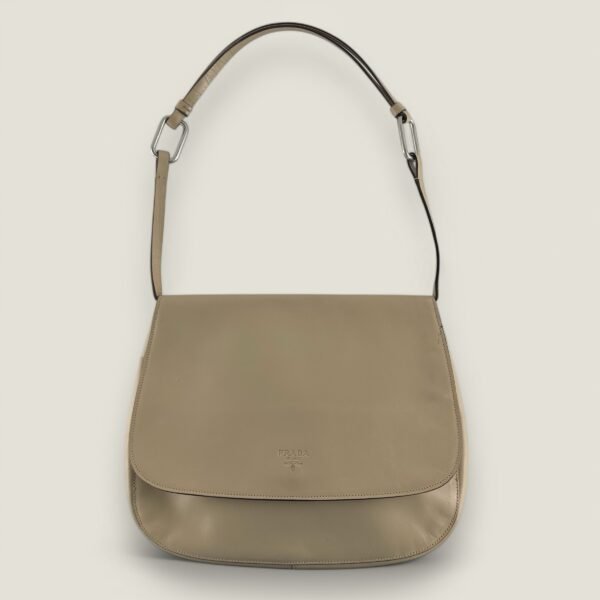 Prada cleo tas vintage beige leer