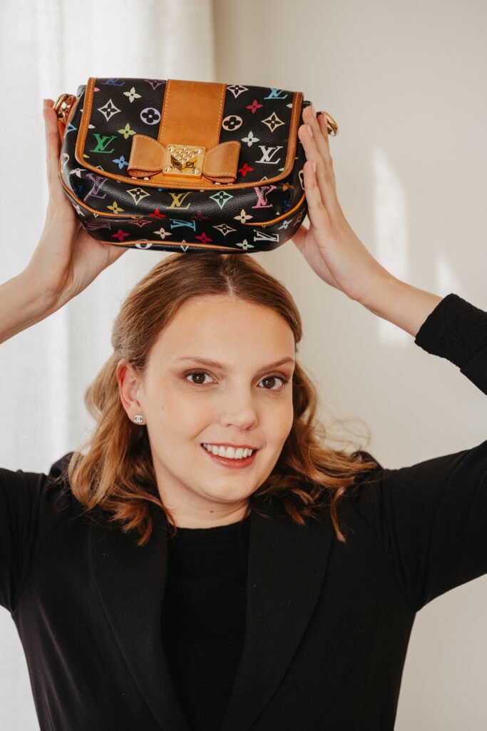 Voordelen pre-owned | Purse Curse I pre-owned en vintage authentieke designer tassen en accessoires Louis Vuitton Takashi Murakami multicolor Patti tas vintage