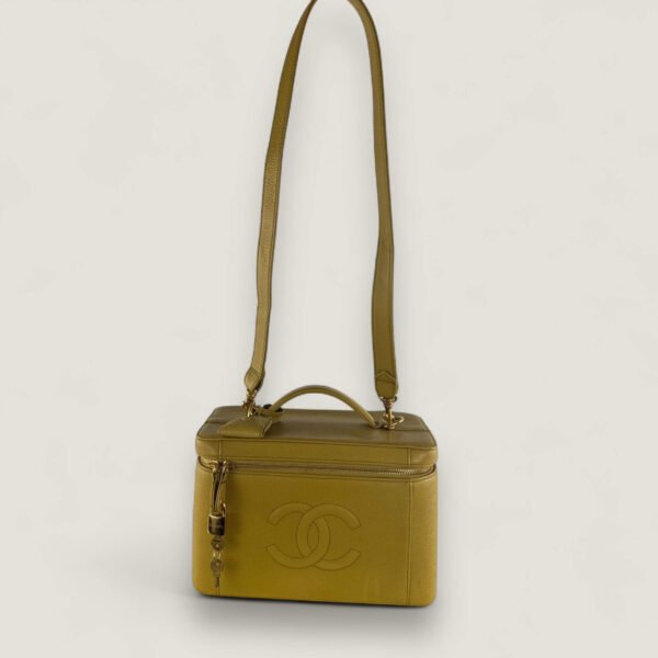 Authentic vintage Chanel vanity yellow