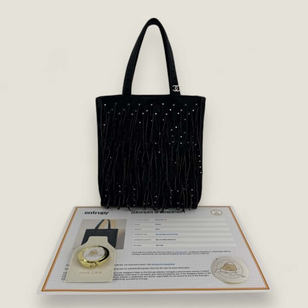 Authentieke mini Chanel fringe tas
