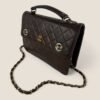 Chanel briefcase pre-owned double closure turnlock CC