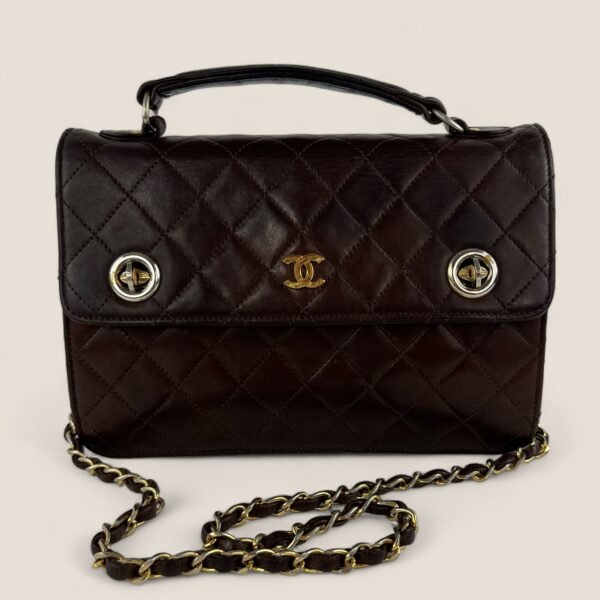 Chanel dubbel draaislot schoudertas - pre-owned