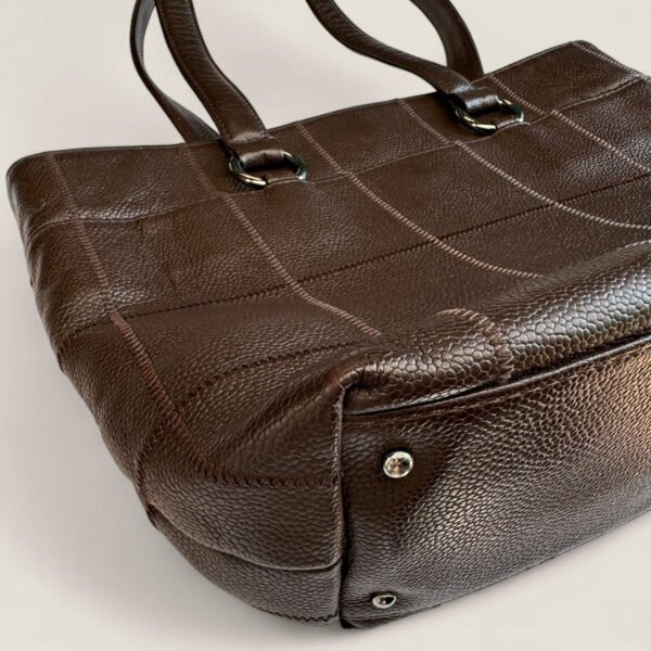 Chanel pre-owned 2004- 2005 Choco Bar shopper tote brown caviar